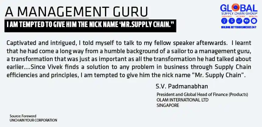 Global Supply Chain Group - TESTIMONIAL sv padmanabhan