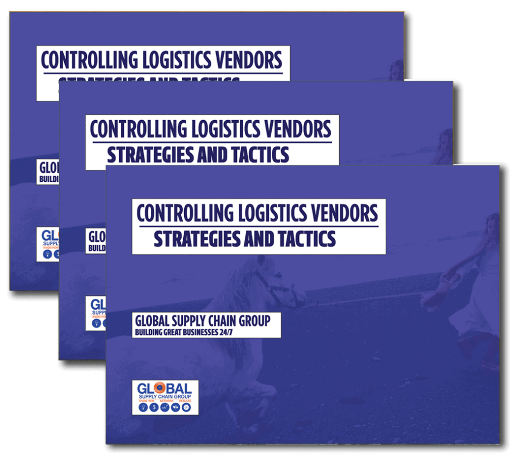 Global Supply Chain Group - 3d CONTROLLING LOGISTICS VENDORS STRATEGIES AND TACTICS 3 1
